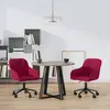 Image de vidaXL Chaises pivotantes à manger lot de 2 Rouge bordeaux Velours