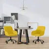 Image de vidaXL Chaises pivotantes à manger lot de 2 Jaune Velours