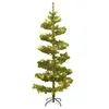 Image de Arbre de Noël hélicoïdal pré éclairé et support vert 180 cm PVC