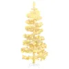 Image de Arbre de Noël hélicoïdal pré éclairé et support blanc 180cm PVC