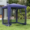 Image de vidaXL Tente de fête avec 4 parois latérales en maille Bleu 2x2 m PEHD