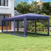 Image de vidaXL Tente de fête avec 8 parois latérales en maille Bleu 3x9 m PEHD