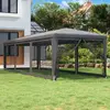 Image de vidaXL Tente de fête avec 8 parois latérales en maille Anthracite 3x9m