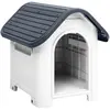 Image de vidaXL Niche pour chien Gris 59x75x66 cm Polypropylène