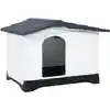 Image de vidaXL Niche pour chien Gris 90,5x68x66 cm Polypropylène