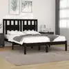 Image de vidaXL Cadre de lit sans matelas noir bois massif 200x200 cm