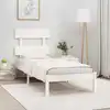 Image de vidaXL Cadre de lit sans matelas blanc 90x190 cm bois massif