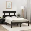 Image de vidaXL Cadre de lit sans matelas noir 140x190 cm bois massif