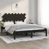 Image de vidaXL Cadre de lit sans matelas noir 140x190 cm bois massif