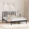 Image de vidaXL Cadre de lit sans matelas noir 140x190 cm bois massif