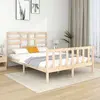Image de vidaXL Cadre de lit sans matelas bois massif 140x190 cm