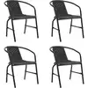 Image de vidaXL Chaises de jardin lot de 4 Rotin plastique et acier 110 kg