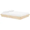Image de vidaXL Cadre de Lit Sommier à Lattes Lit Adulte Double Cadre à Lattes sur Pied Chambre à Coucher Maison Intérieur Bois Massif 135x190 cm