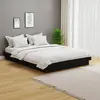 Image de vidaXL Cadre de lit sans matelas noir bois massif 140x190 cm