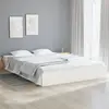 Image de vidaXL Cadre de lit sans matelas blanc bois massif 200x200 cm