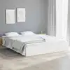 Image de vidaXL Cadre de lit sans matelas blanc bois massif 120x190 cm