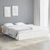 Image de vidaXL Cadre de lit sans Matelas Blanc Bois Massif 140x190 cm
