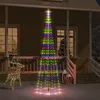 Image de Sapin de Noël sur mât de drapeau 310 LED Colorées 300 cm