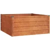Image de vidaXL Lit Surélevé de Jardin Jardinière Support pour Plantes Bac à Fleurs Pot de Fleurs Balcon Patio Extérieur Rouillé 100x100x45 cm Acier Corten