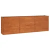 Image de vidaXL Lit surélevé de Jardin rouillé 240x40x77 cm Acier corten