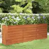 Image de vidaXL Lit surélevé de jardin rouillé 240x40x77 cm acier corten