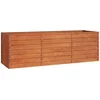 Image de vidaXL Lit Surélevé de Jardin, Jardinière d'Extérieur, Pot de Fleurs, Bac à Plantes, Boîte de Plantation Balcon Patio, 240x80x77 cm Rouillé Acier Corten
