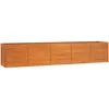 Image de vidaXL Lit surélevé de Jardin rouillé 400x80x77 cm Acier corten