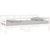Image de vidaXL Lit de Jour Canapé-lit Cadre de Lit d'Invité Lit d'Appoint Canapé de Salon Chambre à Coucher Intérieur Blanc Bois Massif de Pin 90x190 cm