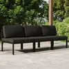 Image de vidaXL Canapé de jardin 3 places avec coussins Aluminium Anthracite