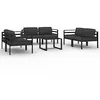 Image de Salon de jardin 7 pcs avec coussins Aluminium Anthracite