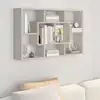 Image de vidaXL Étagère murale Gris béton 85x16x52,5 cm Bois d'ingénierie