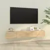 Image de vidaXL Meubles TV muraux 2pcs chêne sonoma 100x30x30cm bois ingénierie