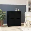 Image de vidaXL Buffets 2 pcs noir 30x30x70 cm bois d'ingénierie