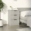 Image de vidaXL Table de chevet Gris béton 40x36x65 cm