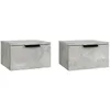 Image de Tables de chevet murales 2 pcs Gris béton 34x30x20 cm