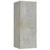 Image de vidaXL Armoire Murale Centre de Divertissement Étagère Flottante Armoire de Rangement Salon Salle de Séjour Gris Béton 34,5x34x90 cm Bois d'Ingénierie