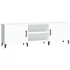 Image de Meuble TV blanc 150x30x50 cm bois d ingénierie