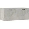 Image de vidaXL Armoire Murale, Meuble de Rangement Suspendu, Organisateur de Salon Salle de Séjour Maison, Moderne, Gris Béton Bois d'Ingénierie