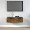 Image de vidaXL Armoire murale Chêne fumé 68x30x20 cm Bois d'ingénierie