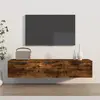 Image de vidaXL Armoire murale Chêne fumé 102x30x20 cm Bois d'ingénierie