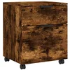 Image de Classeur mobile avec roues Chêne fumé 45x38x54 cm Bois