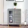 Image de vidaXL Buffet sonoma gris 69,5x34x90 cm bois d'ingénierie