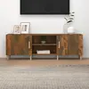 Image de vidaXL Meuble TV Chêne fumé 150x30x50 cm Bois d'ingénierie