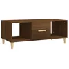 Image de Table basse chêne marron 102x50x40 cm bois d ingénierie
