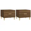 Image de vidaXL Tables Basses 2 pcs chêne Marron 50x50x40 cm Bois d'ingénierie