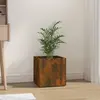 Image de vidaXL Jardinière Chêne fumé 40x40x40 cm Bois d'ingénierie