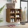 Image de vidaXL Armoire à chaussures Chêne fumé 52,5x30x50 cm
