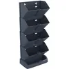 Image de vidaXL Ensemble de jardinières Verticales 4 pcs Anthracite PP, jardinière, boîte à Fleurs, Pot de Jardin, lit surélevé, Pot de Fleurs, Pot de Fleurs