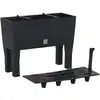Image de vidaXL Lit surélevé de jardin Anthracite 60x25x46 cm PP Rotin