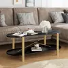 Image de vidaXL Table basse Noir 110x48x40 cm Bois d'ingénierie